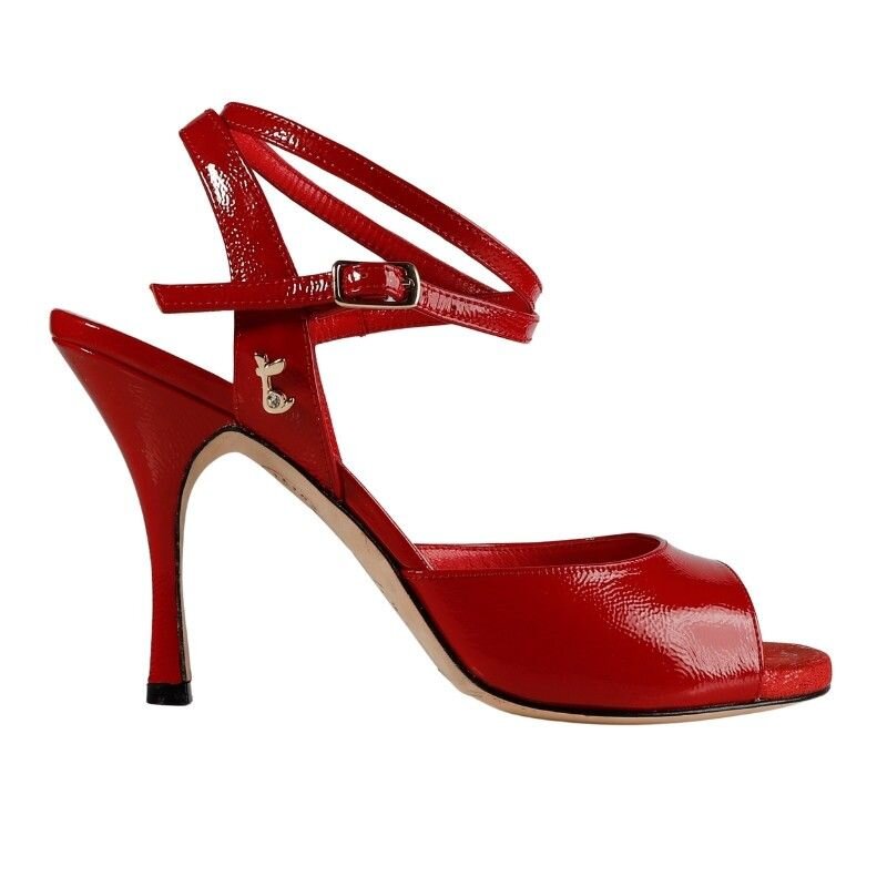 Diana Rosso Vernice Soft — 9 cm Heel