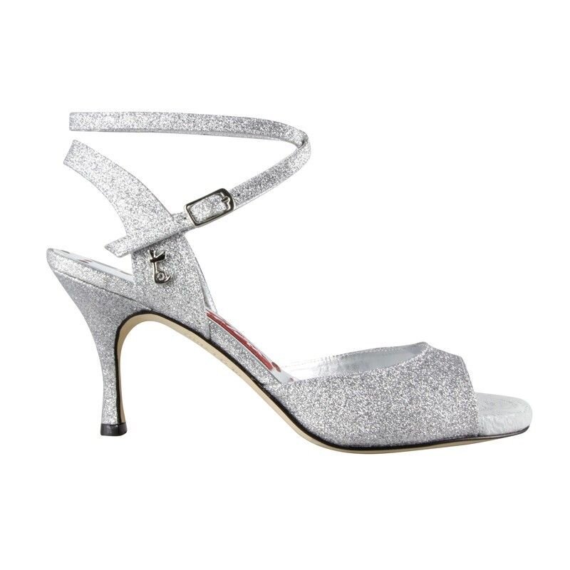 Diana Argento Glitterino — 7 cm Heel