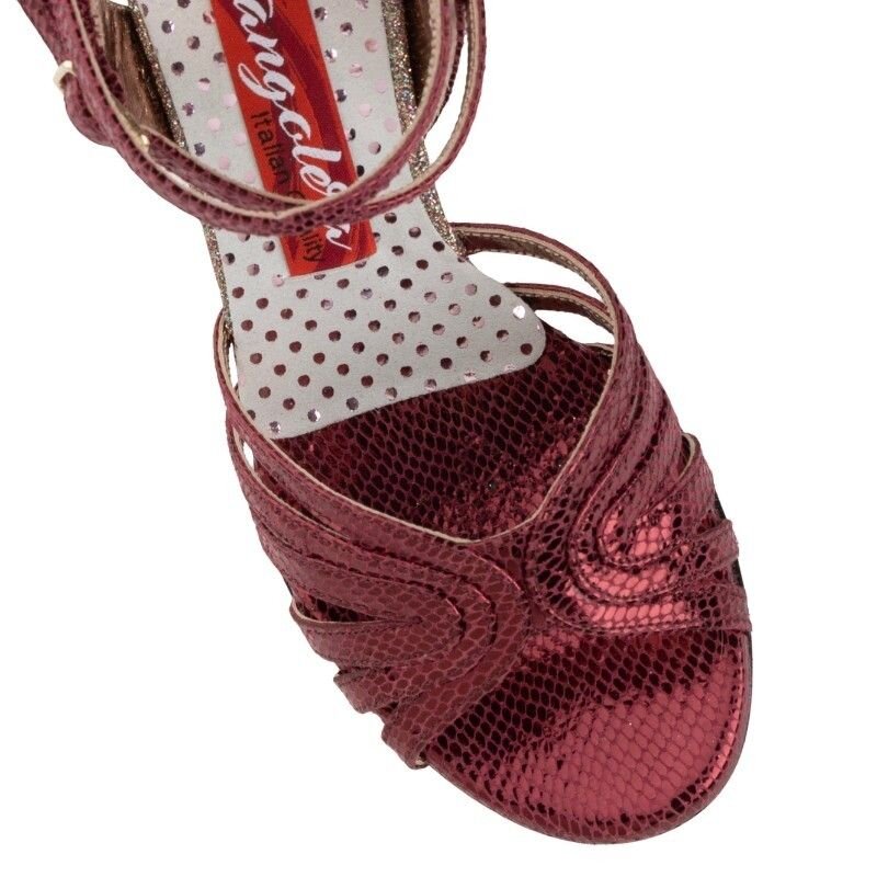 Alice Borgogna Pitoncino CL — 7 cm Heel