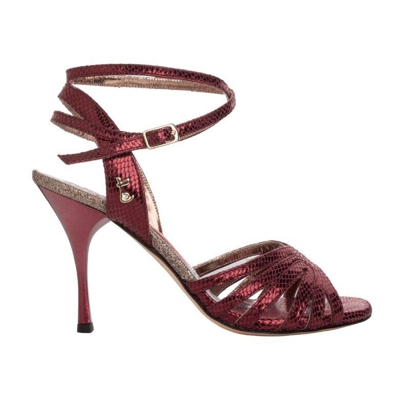 Alice Borgogna Pitoncino CL — 9 cm Heel