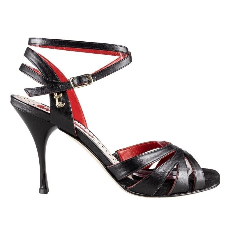 Tangolera Chiara Nero Nappa — Seitenansicht © wearandmore.store